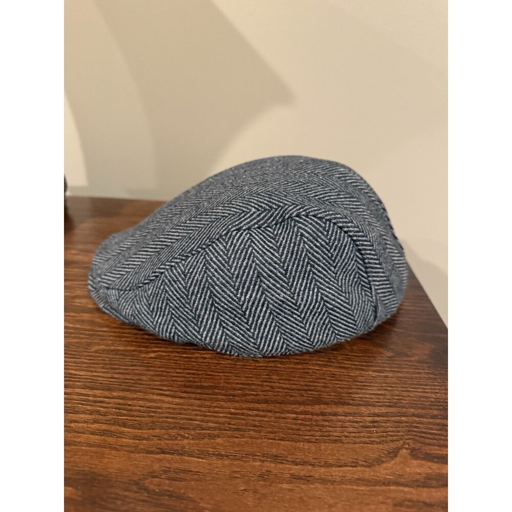 Boston Scally Co XL Flat Cap Grey Herringbone Peaky Blinders Newsboy Driver Hat - Picture 6 of 7